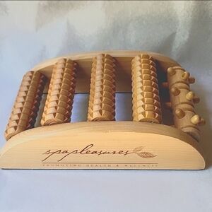 Spa Pleasures Reflexology Wooden Foot Roller Massager, Healing Area Diagram